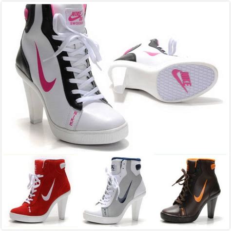 nike heel sneaker|high heeled nike shoes.